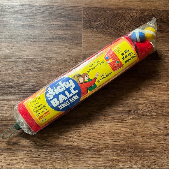 Vintage 1976 Sticky Ball Target Game SNP Chicago Velcro Safe Darts Party Game - Picture 1 of 6